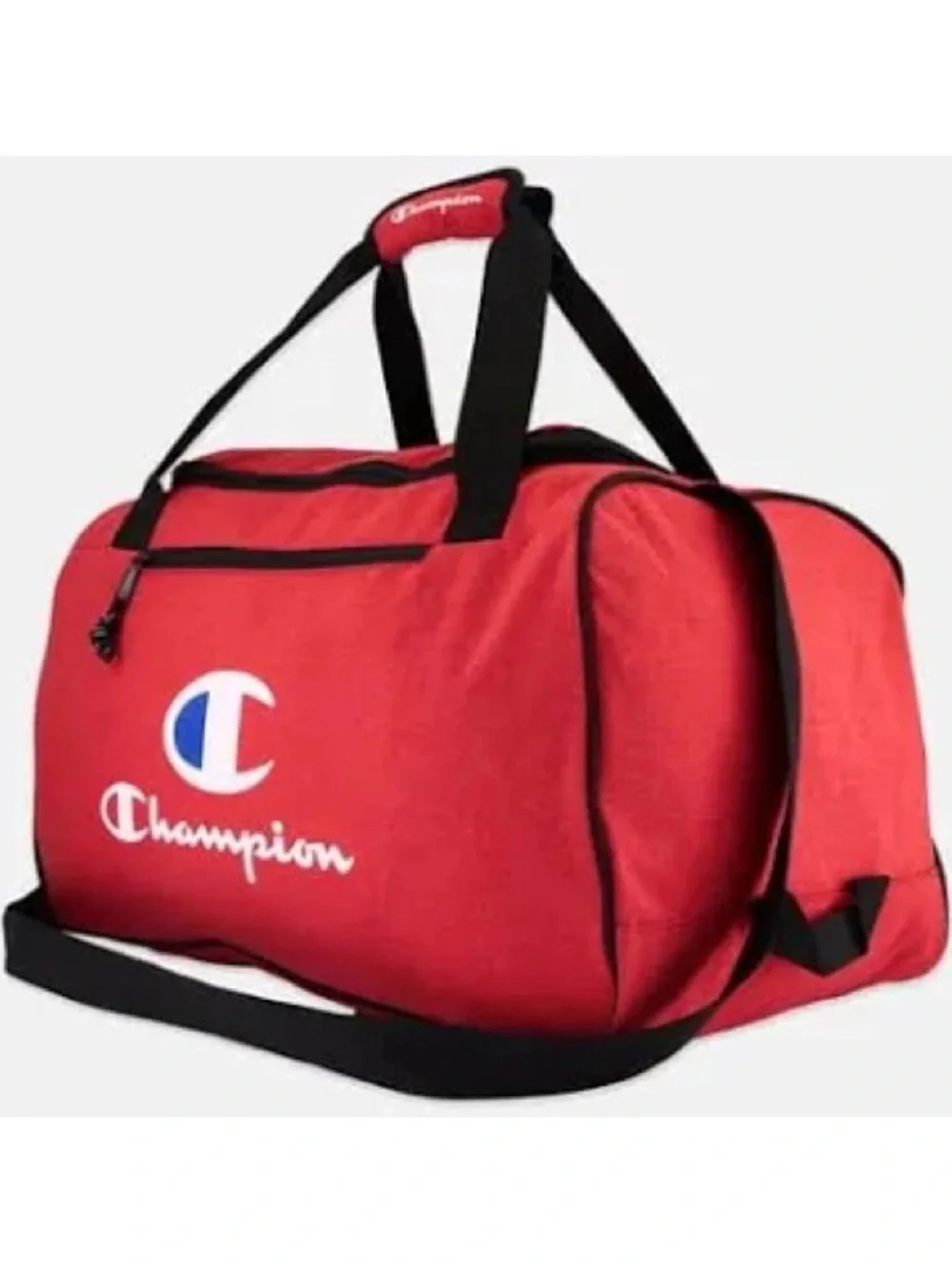 Champion Logo Ascend Duffel Bag, 20x 10.5x 10.5 Blue/Red/Black,